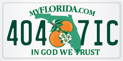 FL license plate 4047IC