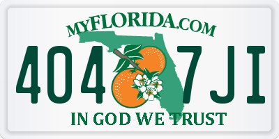 FL license plate 4047JI