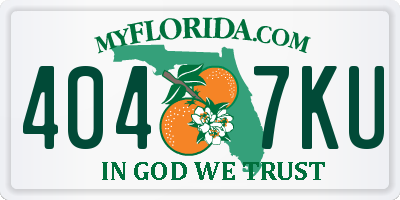 FL license plate 4047KU