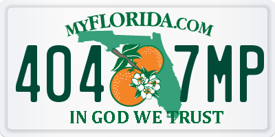 FL license plate 4047MP