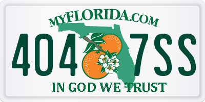 FL license plate 4047SS