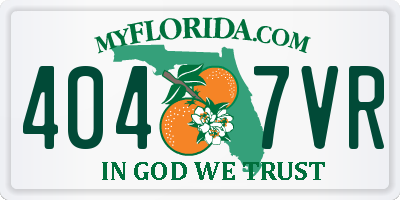 FL license plate 4047VR