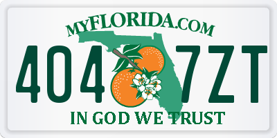 FL license plate 4047ZT