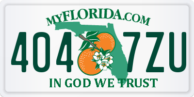 FL license plate 4047ZU