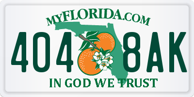 FL license plate 4048AK