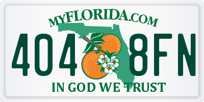 FL license plate 4048FN