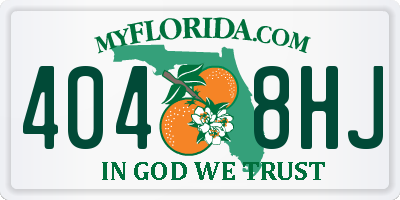 FL license plate 4048HJ