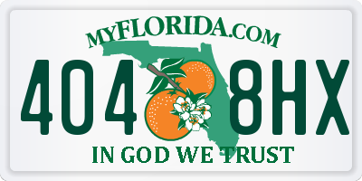 FL license plate 4048HX