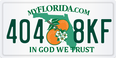 FL license plate 4048KF