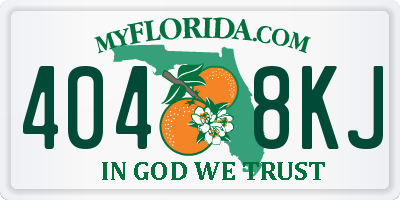 FL license plate 4048KJ