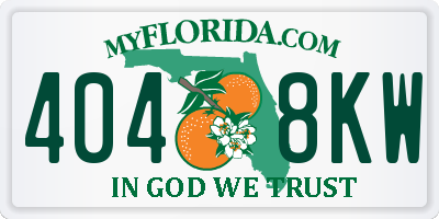 FL license plate 4048KW