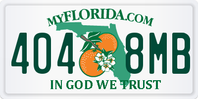 FL license plate 4048MB