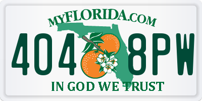 FL license plate 4048PW