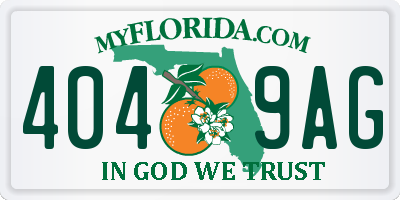 FL license plate 4049AG