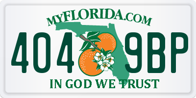 FL license plate 4049BP
