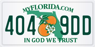 FL license plate 4049DD