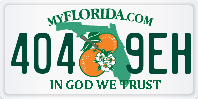 FL license plate 4049EH
