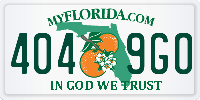 FL license plate 4049GO