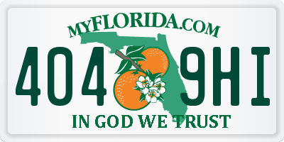 FL license plate 4049HI