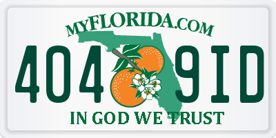 FL license plate 4049ID