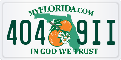 FL license plate 4049II