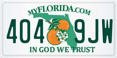 FL license plate 4049JW