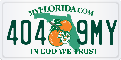 FL license plate 4049MY