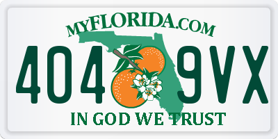 FL license plate 4049VX