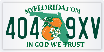 FL license plate 4049XV