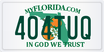 FL license plate 404TUQ