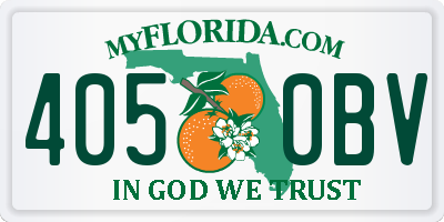 FL license plate 4050BV