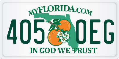 FL license plate 4050EG