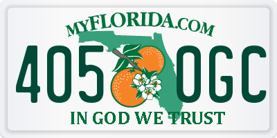 FL license plate 4050GC