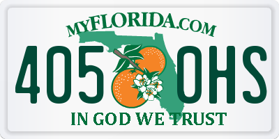 FL license plate 4050HS
