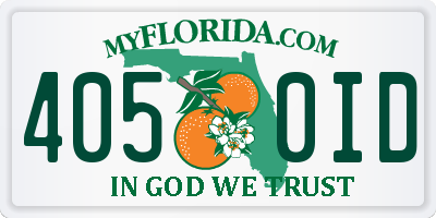 FL license plate 4050ID