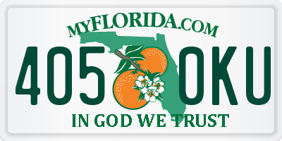 FL license plate 4050KU