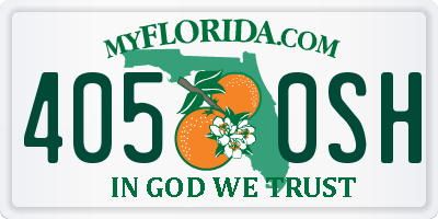 FL license plate 4050SH