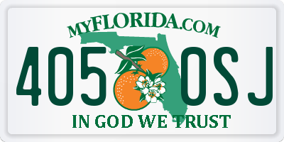FL license plate 4050SJ