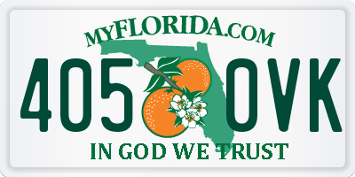 FL license plate 4050VK