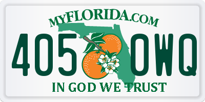 FL license plate 4050WQ