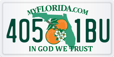 FL license plate 4051BU