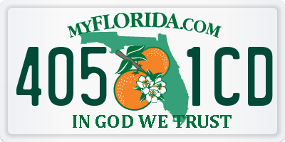 FL license plate 4051CD