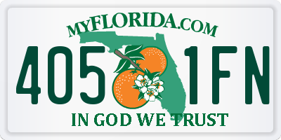 FL license plate 4051FN