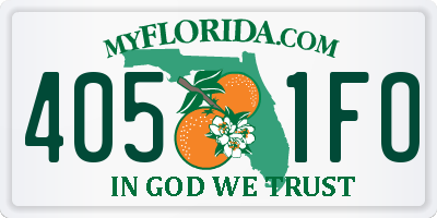 FL license plate 4051FO