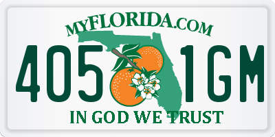 FL license plate 4051GM