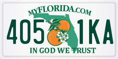 FL license plate 4051KA