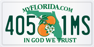 FL license plate 4051MS