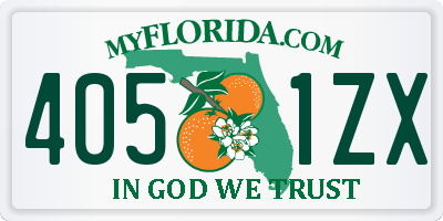 FL license plate 4051ZX