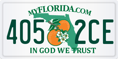 FL license plate 4052CE