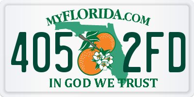 FL license plate 4052FD